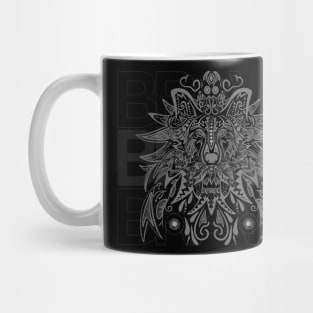 Black Grey Simple Brave Mug